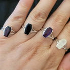 gemstone coffin rings