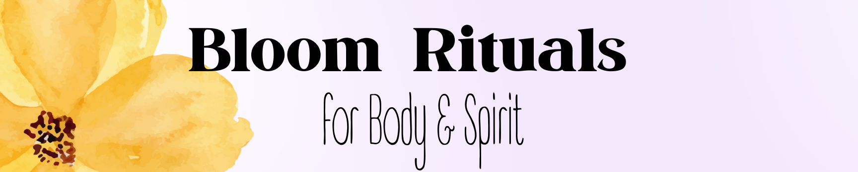 yellow flower headline for bloom rituals free download